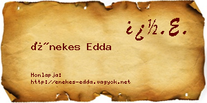 Énekes Edda névjegykártya
